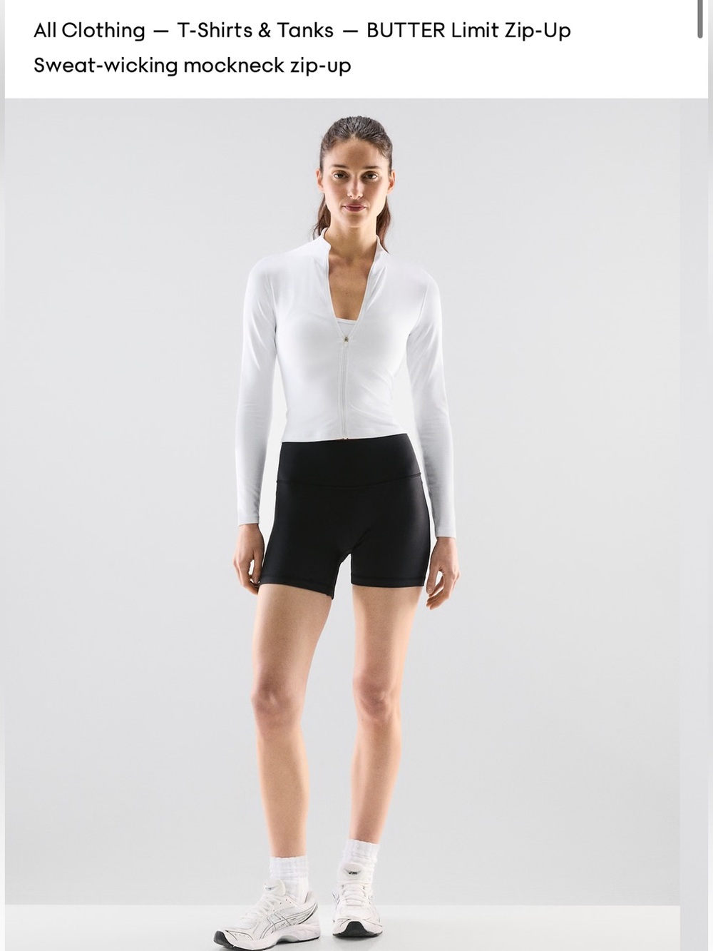 Aritzia butter limit zip up L